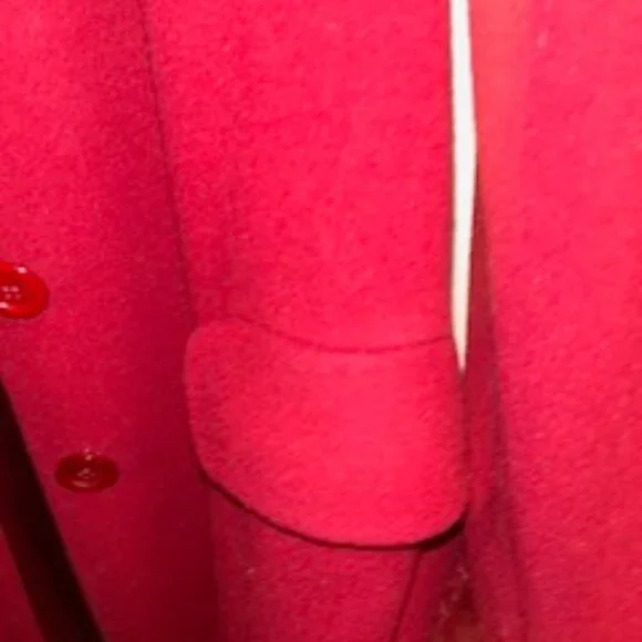 three quarter length Redish/Burgundy lamb/wool coat - Picture 4 of 9